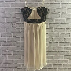 Max and Cleo by BCBG size 2 sleeveless cocktail/wedding chiffon and lace